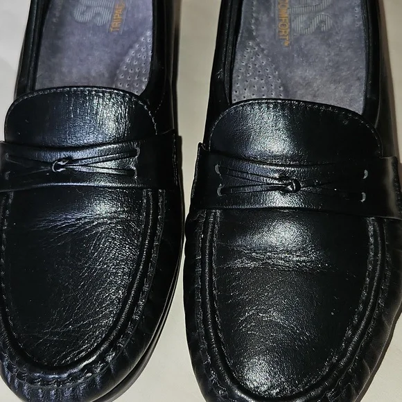 SAS Black Leather Classic Loafers Tripad Comfort Size 7 - Picture 8 of 12
